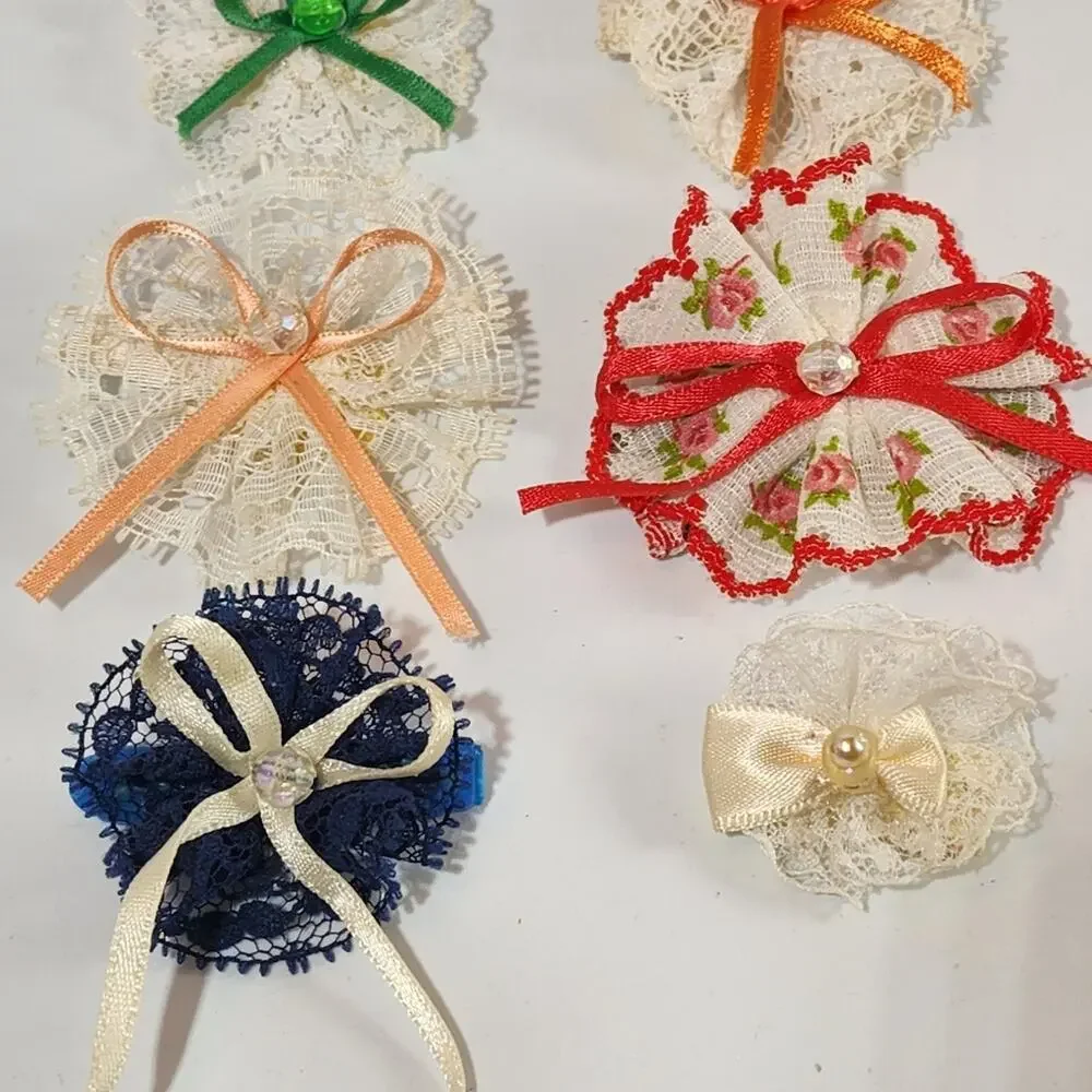 🌻3 for $18 Vintage 80's Lace Baby Bows